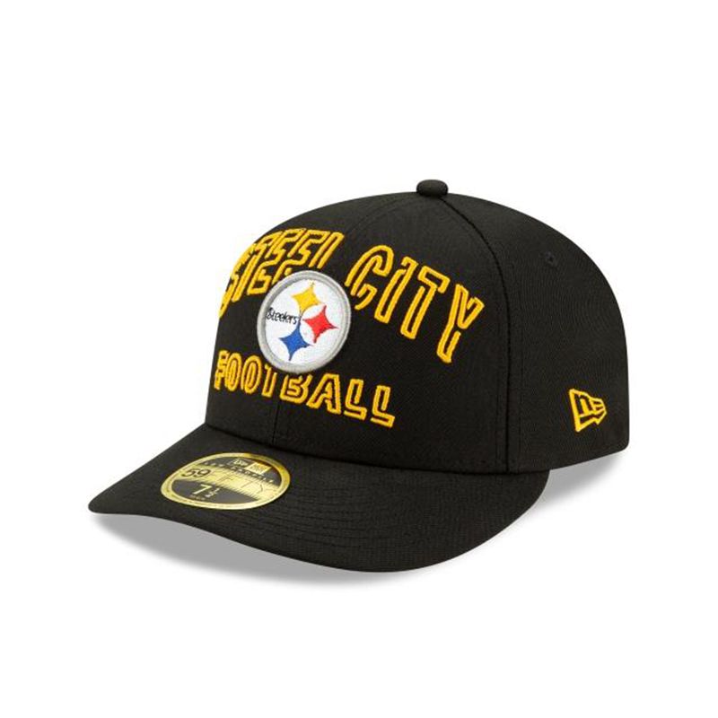 NFL Pittsburgh Steelers Draft Alternate Low Profile 59Fifty Fitted (YVO2984) - Black New Era Caps